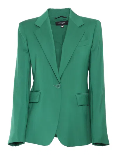 WEEKEND MAX MARA LAMINE GREEN JACKET