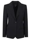 Weekend Max Mara Single-breasted Notched-lapel Blazer In Black