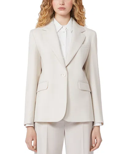 Weekend Max Mara Lamine Wool Jacket In White