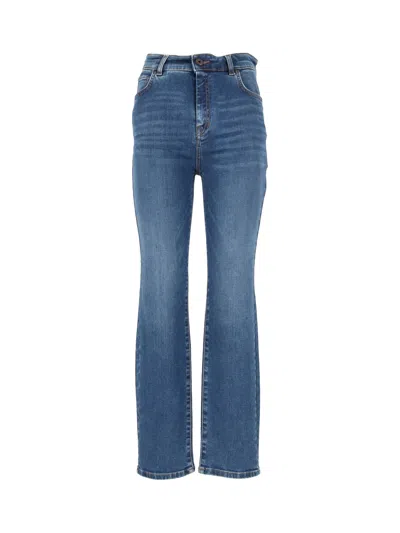 Weekend Max Mara Lana Denim Trousers In Blue