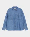 WEEKEND MAX MARA LANDA DENIM BUTTON-UP SHIRT