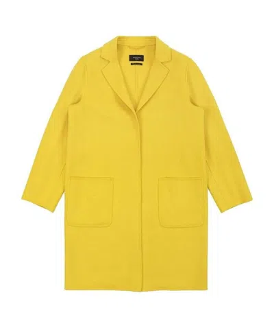 Weekend Max Mara Lapel Coat In Yellow
