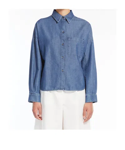 Weekend Max Mara Lapel Long-sleeved Shirt In Blue