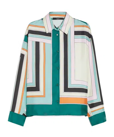 Weekend Max Mara Lapel Long-sleeved Shirt In Multicolor