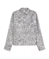 Weekend Max Mara Silk Shirt Floral Pattern Long Sleeves In White