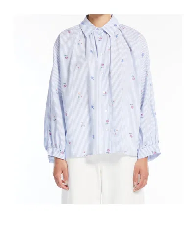 WEEKEND MAX MARA WEEKEND MAX MARA GILLY STRIPED BUTTON-UP TOP