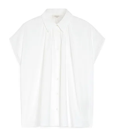Weekend Max Mara Lapel Short Sleeve Shirt In White
