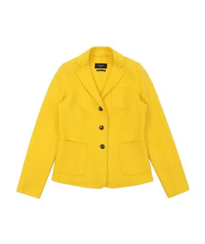 Weekend Max Mara Lapel Suit Jacket In Yellow