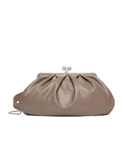 Weekend Max Mara Large Pasticcino Shoulder Bag In Mud Color