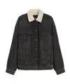 Weekend Max Mara Large Silhouette Denim Jacket In Black