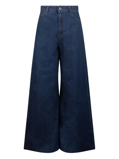 Weekend Max Mara Laser-cut Jeans In Blue