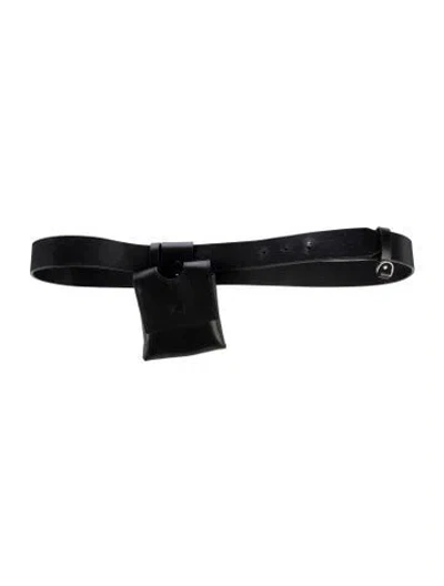 Pre-owned Weekend Max Mara Leather Belt In Black