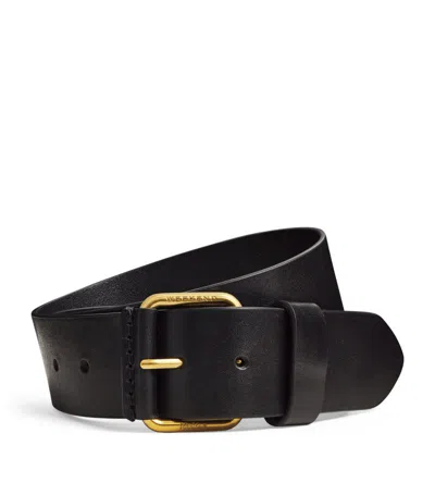 Weekend Max Mara 4.5cm Kansas Leather Belt In Black