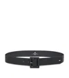 Weekend Max Mara Leather Belt In Blue