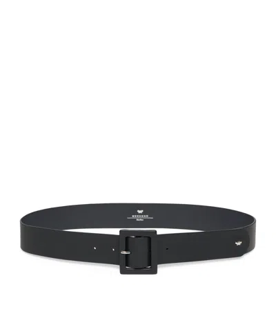 Weekend Max Mara Leather Belt In Blue