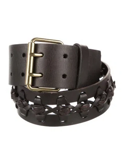 Pre-owned Weekend Max Mara Leather Belt In Brown