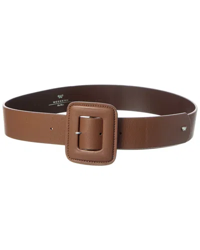 Weekend Max Mara Leather Belt In Brown
