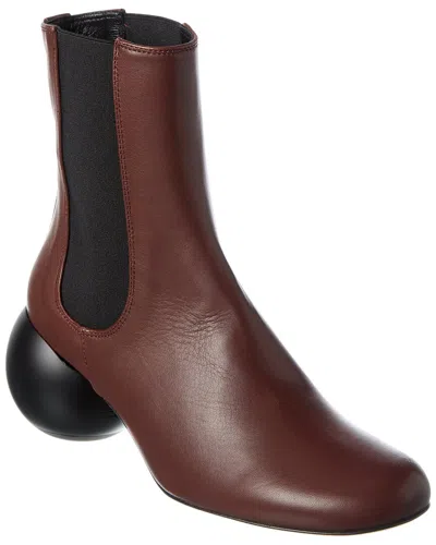 Weekend Max Mara Leather Boot In Red