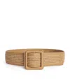 Weekend Max Mara Leather Braided-trim Belt In Brown