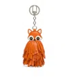 Weekend Max Mara Leather Fox Keyring In Orange