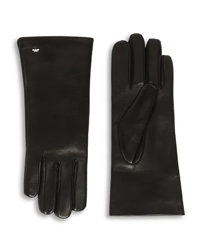 Weekend Max Mara Leather Gloves In Black
