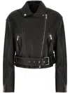 Weekend Max Mara Leather Jacket In Black