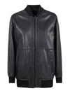 Weekend Max Mara Leather Jacket In Black