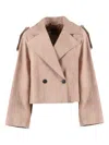 Weekend Max Mara Leather Jacket In Neutral
