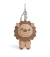 Weekend Max Mara Leather Lion Key Ring In Sand