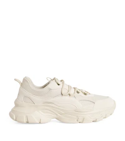 Weekend Max Mara Leather Low-top Sneakers In White