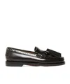 Weekend Max Mara Leather Moccasins With Tassels In Black