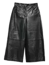 Weekend Max Mara Leather Panelled Trousers In Black