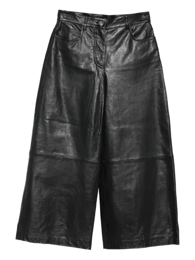 WEEKEND MAX MARA LEATHER PANELLED TROUSERS