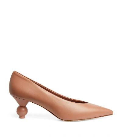 Weekend Max Mara Leather Renza Pumps 65 In Pink