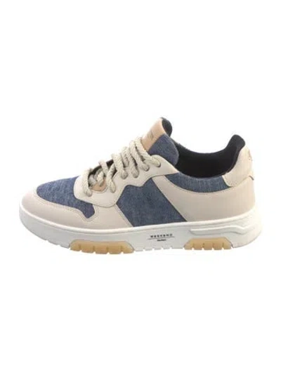 Pre-owned Weekend Max Mara Leather Sneakers In Neutrals