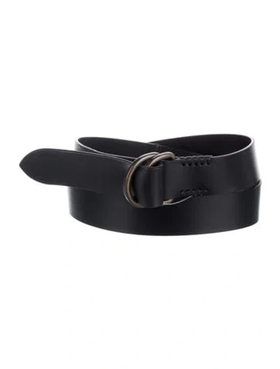 Pre-owned Weekend Max Mara Leather Waist Belt In Black