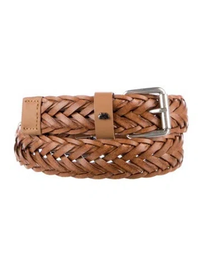 Pre-owned Weekend Max Mara Leather Waist Belt W/ Tags In Brown