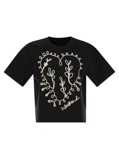Weekend Max Mara Short Sleeves Crew Neck Relaxed Fit Top In Black