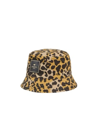 Weekend Max Mara Leopard Print Bucket Hat In Yellow
