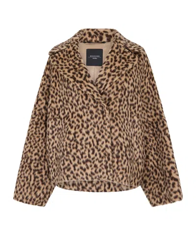 Weekend Max Mara Leopard Print Coat In Animal Print