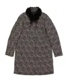 Weekend Max Mara Leopard Print Long Overcoat In Black