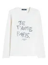 Weekend Max Mara Lettering-print Long-sleeve T-shirt In Transparent