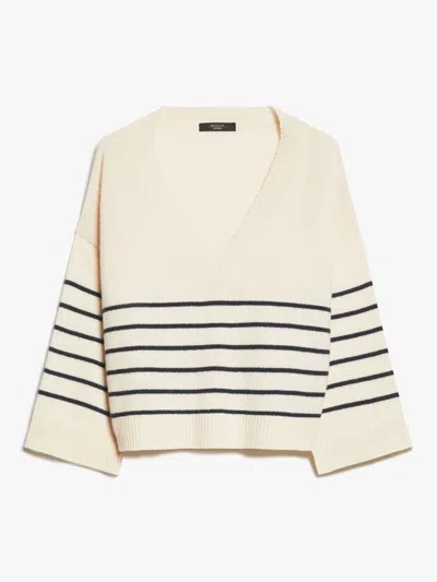 Weekend Max Mara Women's Leva Sweater/tank/top Avena | Size Large | 2425366011600007 In Beige