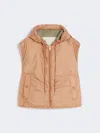 Weekend Max Mara Reversible Water-repellent Canvas Gilet In Nude