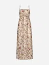 WEEKEND MAX MARA LIBANO PRINT SILK LONG DRESS