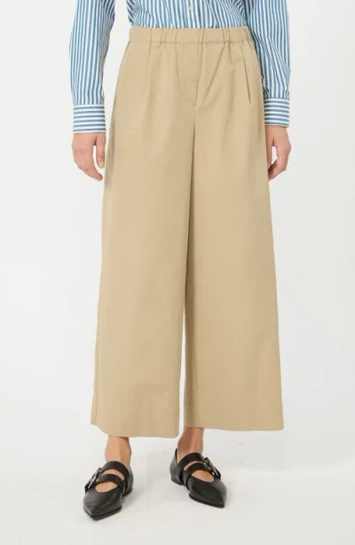 Weekend Max Mara Libero Cotton Trousers In Neutral