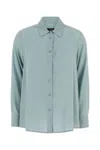 Weekend Max Mara Almina Silk Shirt Back Pleat In Anice