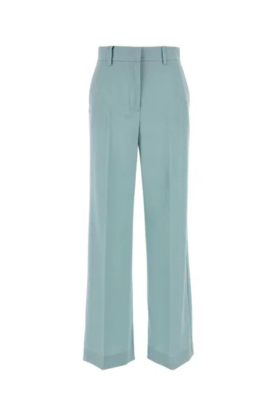 WEEKEND MAX MARA LIGHT BLUE WOOL VISIVO PANT