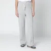 Weekend Max Mara Light Grey Cotton-fleece Trousers In Gray
