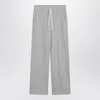 Weekend Max Mara Light Grey Cotton-fleece Trousers In Gray